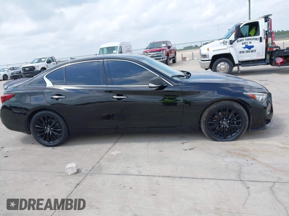 2019 Infiniti Q50 3.0t Signature Edition with VIN JN1EV7AP6KM513666, listed as a IAAI auction lot 42147392 with 99,798 mi miles. Bid and sale history available at carsss.com. Image 13.