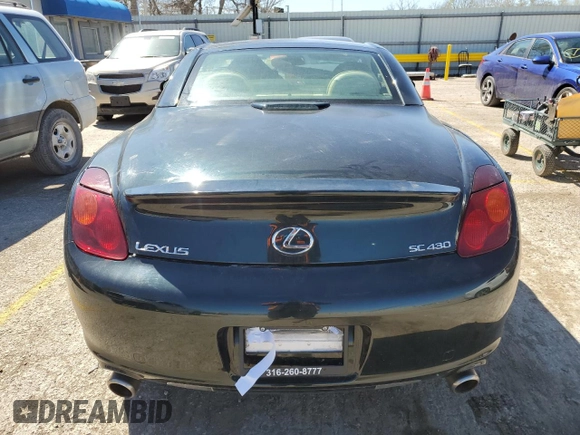2005 Lexus SC 430 z VIN JTHFN48Y550070001, wystawiony jako Copart lot #49179564 z przebiegiem Nie podano mil oraz Szkoda całkowita • Salvage title. Historia ofert i sprzedaży dostępna na DreamBid. Obrazek 6.