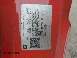 2020 Chevrolet Camaro 2SS с VIN 1G1FH1R76L0130127, выставлен на аукционе Copart как лот 59155115 с пробегом Не указан миль и На запчасти • Non repairable. История ставок и продаж доступна на DreamBid. Изображение 12.
