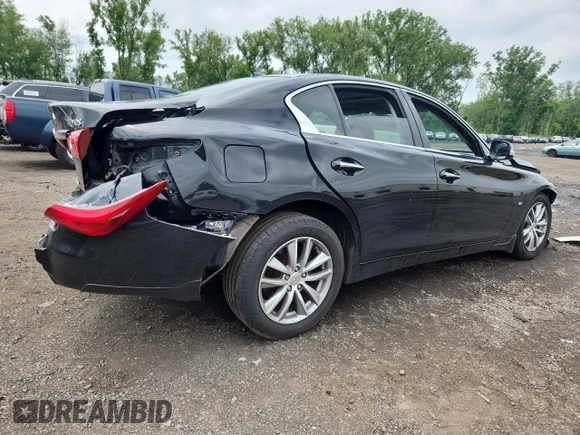 2014 Infiniti Q50 Sport with VIN JN1BV7AR2EM690658, listed as a Copart auction lot 64209225 with 179,629 mi miles and Salvage title. Bid and sale history available at DreamBid. Image 3.