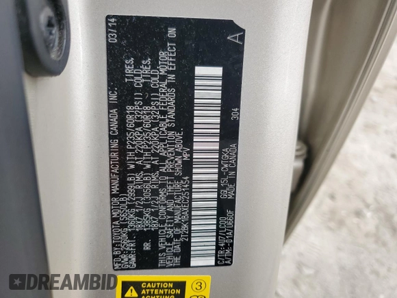2014 Lexus RX 350 with VIN 2T2BK1BAXEC251454, listed as a Copart auction lot 61576115 with 112,924 mi miles and Clean title. Bid and sale history available at DreamBid. Image 13.
