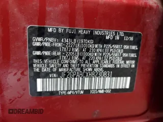 2017 Subaru Crosstrek Premium z VIN JF2GPABCXH8230831, wystawiony jako Copart lot #57234035 z przebiegiem 138 169 mil mil oraz Szkoda całkowita • Salvage title. Historia ofert i sprzedaży dostępna na DreamBid. Obrazek 13.