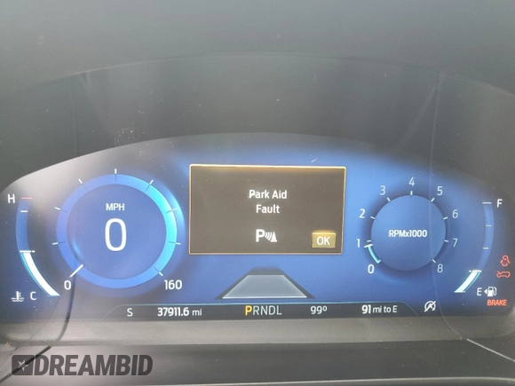 2022 Ford Escape Titanium with VIN 1FMCU9J96NUA09820, listed as a Copart auction lot 62679405 with 37,911 mi miles and Salvage title. Bid and sale history available at DreamBid. Image 9.