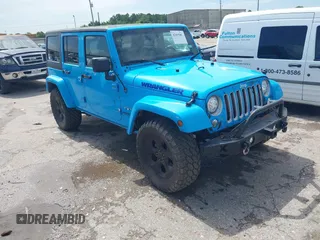 2017 Jeep Wrangler Unlimited Sahara z VIN 1C4BJWEG9HL722849, wystawiony jako IAAI lot #42435486 z przebiegiem 107 571 mil mil oraz . Historia ofert i sprzedaży dostępna na DreamBid. Obrazek 1.