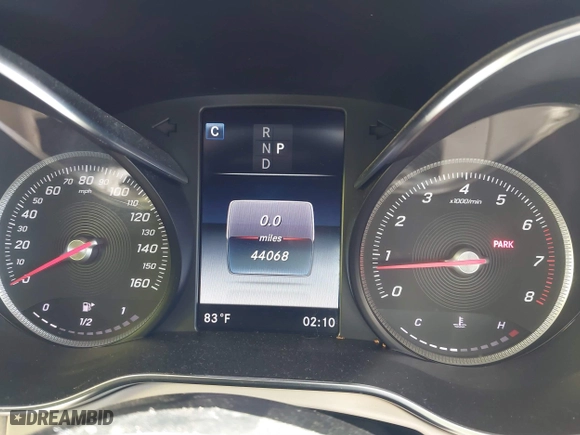2019 Mercedes-Benz GLC with VIN WDC0G4KB8KV124731, listed as a IAAI auction lot 41651587 with 44,068 mi miles. Bid and sale history available at carsss.com. Image 7.