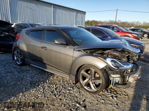 2013 Hyundai Veloster Turbo with VIN KMHTC6AE7DU178970, listed as a Copart auction lot 84644364 with 78,900 mi miles and Salvage title. Bid and sale history available at DreamBid. Image 4.