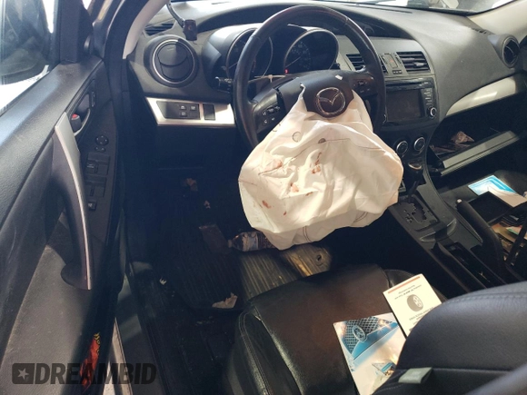 2013 Mazda 3 i Grand Touring with VIN JM1BL1MP5D1790764, listed as a Copart auction lot 57269495 with 105,604 mi miles and Salvage title. Bid and sale history available at DreamBid. Image 8.