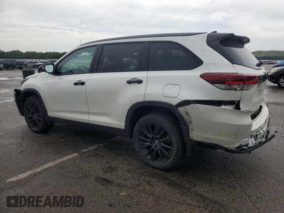 2019 Toyota Highlander SE with VIN 5TDJZRFH3KS975667, listed as a Copart auction lot 62555355 with 40,912 mi miles and Salvage title. Bid and sale history available at DreamBid. Image 2.