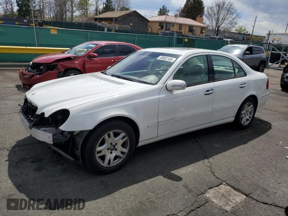 2004 Mercedes-Benz E 320 with VIN WDBUF65J94A412257, listed as a Copart auction lot 53062145 with 140,891 mi miles and Salvage Title. Bid and sale history available at carsss.com. Image 1.