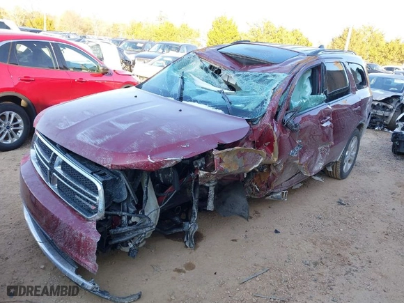 2014 Dodge Durango Limited with VIN 1C4RDJDG2EC450635, listed as a IAAI auction lot 41225715 with 1 mi miles. Bid and sale history available at carsss.com. Image 2.
