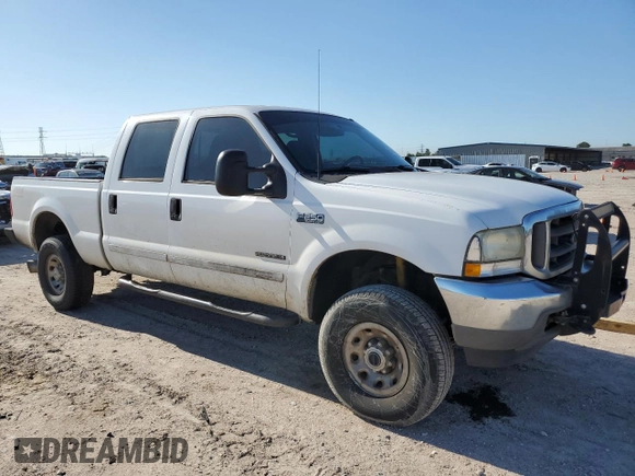 2002 Ford F-250 XL with VIN 1FTNW21F92EC56758, listed as a Copart auction lot 56746595 with 340,715 mi miles and Clean title. Bid and sale history available at DreamBid. Image 4.