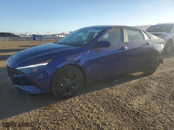 2021 Hyundai Elantra SEL with VIN KMHLM4AG1MU158099, listed as a Copart auction lot 49652455 with 14,285 mi miles and Salvage Title. Bid and sale history available at carsss.com. Image 1.