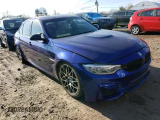2018 BMW M3 with VIN WBS8M9C57J5J78701, listed as a Copart auction lot 71323392 with 27,703 mi miles. Bid and sale history available at carsss.com. Image 4.