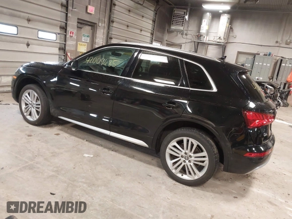 2018 Audi Q5 Premium Plus with VIN WA1BNAFY2J2201427, listed as a IAAI auction lot 42009685 with 75,465 mi miles. Bid and sale history available at carsss.com. Image 3.