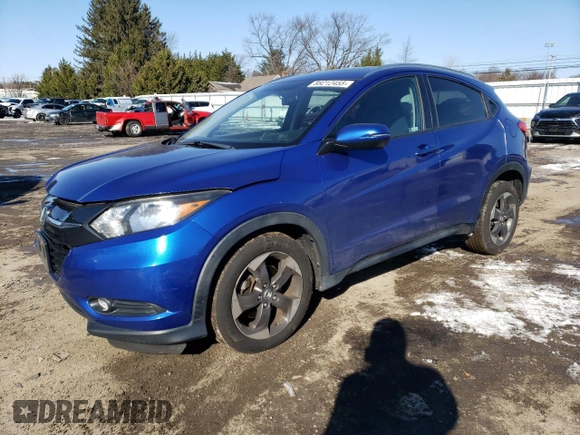 2018 Honda HR-V EX-L with VIN 3CZRU6H75JM722220, listed as a Copart auction lot 88212455 with 96,674 mi miles and Salvage Title. Bid and sale history available at carsss.com. Image 1.