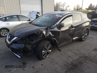 2020 Nissan Murano Platinum z VIN 5N1AZ2DS4LN147944, wystawiony jako Copart lot #87850835 z przebiegiem Nie podano mil oraz Szkody całkowita. Historia ofert i sprzedaży dostępna na DreamBid. Obrazek 1.