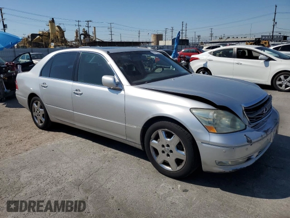 2004 Lexus LS 430 with VIN JTHBN36F240156231, listed as a Copart auction lot 55115825 with 233,658 mi miles and Salvage Title. Bid and sale history available at DreamBid. Image 4.