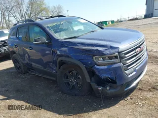 2023 GMC Acadia AT4 with VIN 1GKKNLLSXPZ251675, listed as a IAAI auction lot 41991697 with 21,557 mi miles and . Bid and sale history available at DreamBid. Image 1.