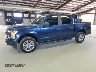 2018 Ford F-150 XL with VIN 1FTEW1E54JFC75495, listed as a Copart auction lot 55773705 with 156,324 mi miles and Clean Title. Bid and sale history available at DreamBid. Image 1.
