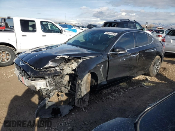 2019 Genesis G70 Advanced with VIN KMTG54LE3KU030847, listed as a Copart auction lot 87334384 with 41,831 mi miles and Salvage title. Bid and sale history available at DreamBid. Image 1.