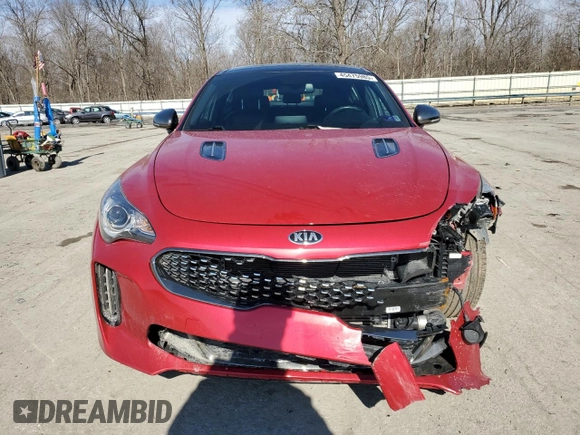 2020 Kia Stinger GT-Line with VIN KNAE15LA1L6075566, listed as a Copart auction lot 45475985 with 46,922 mi miles and Salvage Title. Bid and sale history available at DreamBid. Image 5.