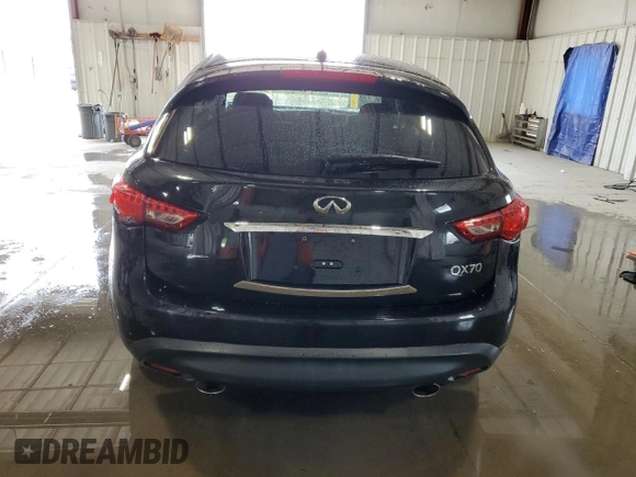 2016 Infiniti QX70 with VIN JN8CS1MW0GM753031, listed as a Copart auction lot 59922585 with 110,236 mi miles and Salvage title. Bid and sale history available at DreamBid. Image 6.