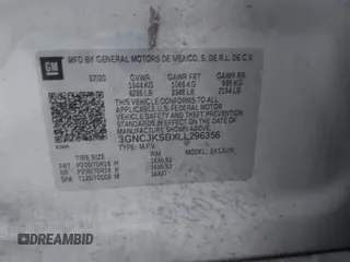 2020 Chevrolet Trax LS with VIN 3GNCJKSBXLL296356, listed as a IAAI auction lot 41770466 with 68,702 mi miles and . Bid and sale history available at DreamBid. Image 9.