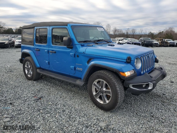 2022 Jeep Wrangler Unlimited Sahara with VIN 1C4HJXEG9NW262988, listed as a Copart auction lot 85932254 with 41,555 mi miles and Salvage Title. Bid and sale history available at carsss.com. Image 4.