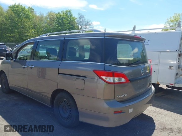2014 Nissan Quest S with VIN JN8AE2KP1E9101017, listed as a IAAI auction lot 42224066 with 230,317 mi miles and . Bid and sale history available at DreamBid. Image 3.