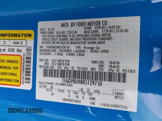 2024 Ford Mustang EcoBoost z VIN 1FAGP8UH8R5129750, wystawiony jako IAAI lot #42779808 z przebiegiem 20 652 mil mil oraz . Historia ofert i sprzedaży dostępna na DreamBid. Obrazek 9.