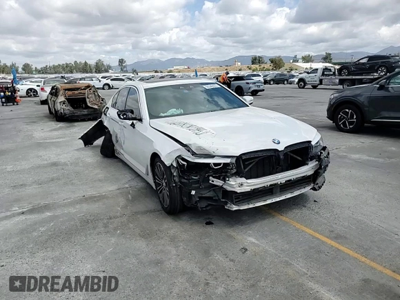 2020 BMW 5 Series 530e with VIN WBAJA9C07LCD08710, listed as a Copart auction lot 56542835 with Not provided miles and Salvage title. Bid and sale history available at DreamBid. Image 13.