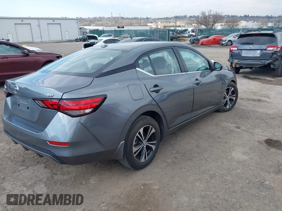 2022 Nissan Sentra SV with VIN 3N1AB8CV8NY206624, listed as a IAAI auction lot 41827642 with 24,455 mi miles and . Bid and sale history available at DreamBid. Image 4.
