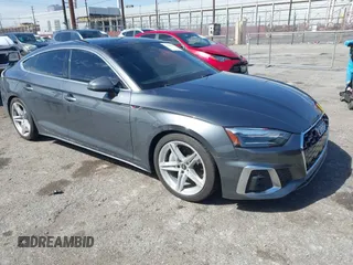 2022 Audi A5 Sportback S line Premium with VIN WAUDACF5XNA028633, listed as a IAAI auction lot 41696539 with 1 mi miles. Bid and sale history available at carsss.com. Image 1.