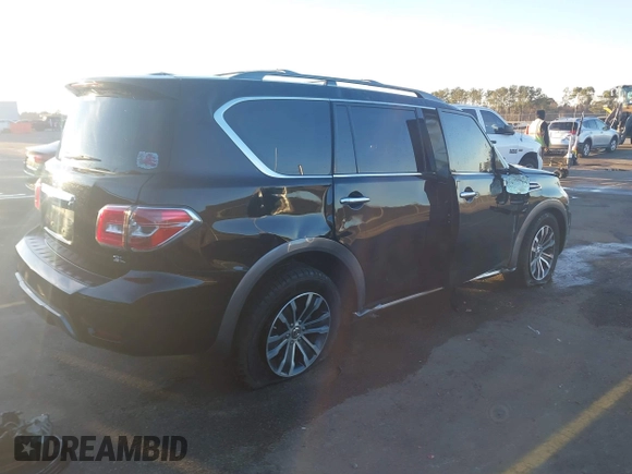 2020 Nissan Armada SL with VIN JN8AY2ND7L9111279, listed as a IAAI auction lot 41197246 with 20 mi miles. Bid and sale history available at carsss.com. Image 4.