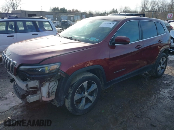 2019 Jeep Cherokee Limited with VIN 1C4PJMDX8KD121008, listed as a IAAI auction lot 41748829 with 129,247 mi miles. Bid and sale history available at carsss.com. Image 18.