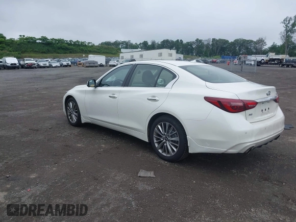 2023 Infiniti Q50 Luxe with VIN JN1EV7BR5PM541157, listed as a IAAI auction lot 42452178 with 60,271 mi miles and . Bid and sale history available at DreamBid. Image 3.