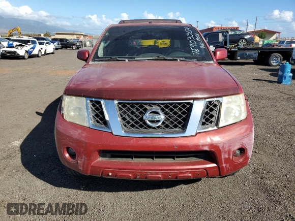 2008 Nissan Pathfinder LE with VIN 5N1BR18B78C612499, listed as a Copart auction lot 75903354 with 0 mi miles and Salvage Title. Bid and sale history available at carsss.com. Image 5.