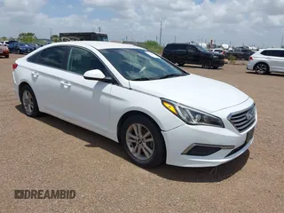 2016 Hyundai Sonata SE with VIN 5NPE24AF0GH370985, listed as a IAAI auction lot 42504061 with 161,322 mi miles and . Bid and sale history available at DreamBid. Image 1.