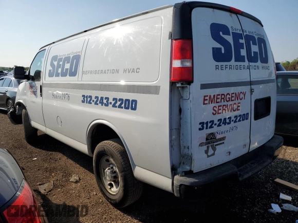 2016 Chevrolet Express Cargo with VIN 1GCWGAFF1G1235079, listed as a Copart auction lot 62375005 with 115,783 mi miles and Salvage title. Bid and sale history available at DreamBid. Image 2.