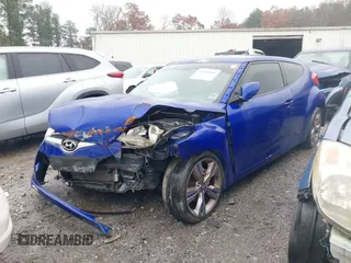 2012 Hyundai Veloster w/Gray Int with VIN KMHTC6AD4CU071378, listed as a IAAI auction lot 41010560 with 158,208 mi miles. Bid and sale history available at carsss.com. Image 2.