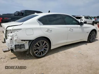 2020 Infiniti Q50 Red Sport 400 with VIN JN1FV7AR1LM660114, listed as a Copart auction lot 55658965 with 28,318 mi miles and Salvage title. Bid and sale history available at DreamBid. Image 3.