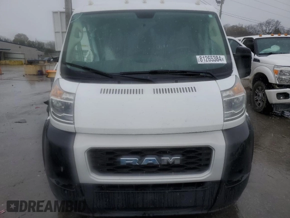 2019 Ram ProMaster Cargo with VIN 3C6TRVNG8KE528859, listed as a Copart auction lot 81265384 with 149,829 mi miles and Salvage Title. Bid and sale history available at DreamBid. Image 5.