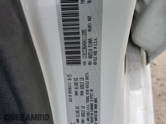 2016 Chrysler 200 S z VIN 1C3CCCBG4GN111295, wystawiony jako Copart lot #53568965 z przebiegiem 81 101 mil mil oraz Szkoda całkowita • Salvage title. Historia ofert i sprzedaży dostępna na DreamBid. Obrazek 14.