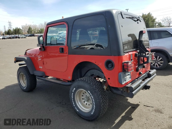 1999 Jeep Wrangler Sport z VIN 1J4FY19S4XP111512, wystawiony jako Copart lot #50330025 z przebiegiem 118 583 mil mil oraz Czysty tytuł • Clean title. Historia ofert i sprzedaży dostępna na DreamBid. Obrazek 2.