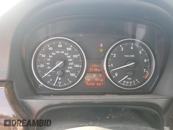 2011 BMW 3 Series 328i with VIN WBAPH7G57BNM59787, listed as a Copart auction lot 83595504 with 152,106 mi miles and Salvage Title. Bid and sale history available at carsss.com. Image 9.