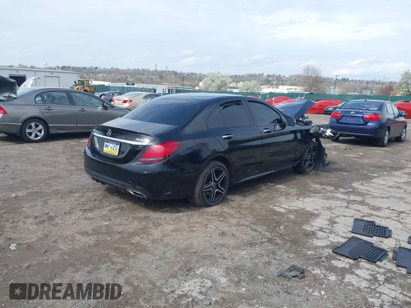 2019 Mercedes-Benz C C 300 with VIN 55SWF8EB5KU321410, listed as a IAAI auction lot 41951332 with Not Provided miles. Bid and sale history available at carsss.com. Image 4.