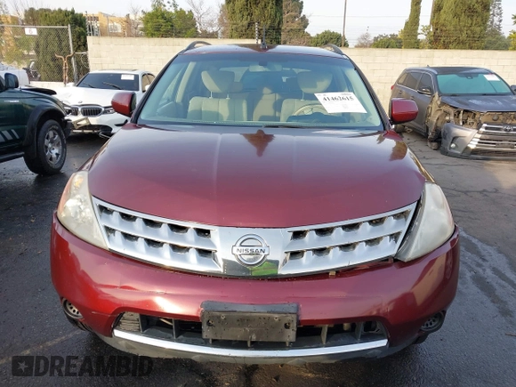 2007 Nissan Murano S with VIN JN8AZ08W47W612443, listed as a IAAI auction lot 41462615 with 160,485 mi miles and . Bid and sale history available at DreamBid. Image 12.