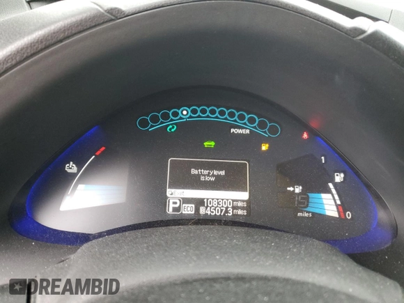 2015 Nissan LEAF S with VIN 1N4AZ0CP9FC314892, listed as a Copart auction lot 50847375 with 108,300 mi miles and Salvage Title. Bid and sale history available at carsss.com. Image 9.