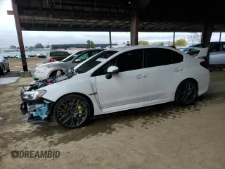 2018 Subaru WRX STI with VIN JF1VA2M62J9833122, listed as a Copart auction lot 45609215 with 36,498 mi miles and Salvage Title. Bid and sale history available at carsss.com. Image 1.