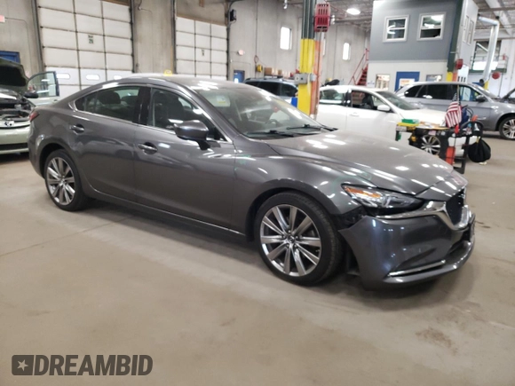 2019 Mazda 6 Grand Touring Reserve with VIN JM1GL1WY4K1504816, listed as a Copart auction lot 74549664 with 46,860 mi miles and Salvage Title. Bid and sale history available at DreamBid. Image 4.